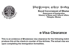 不丹签证服务
